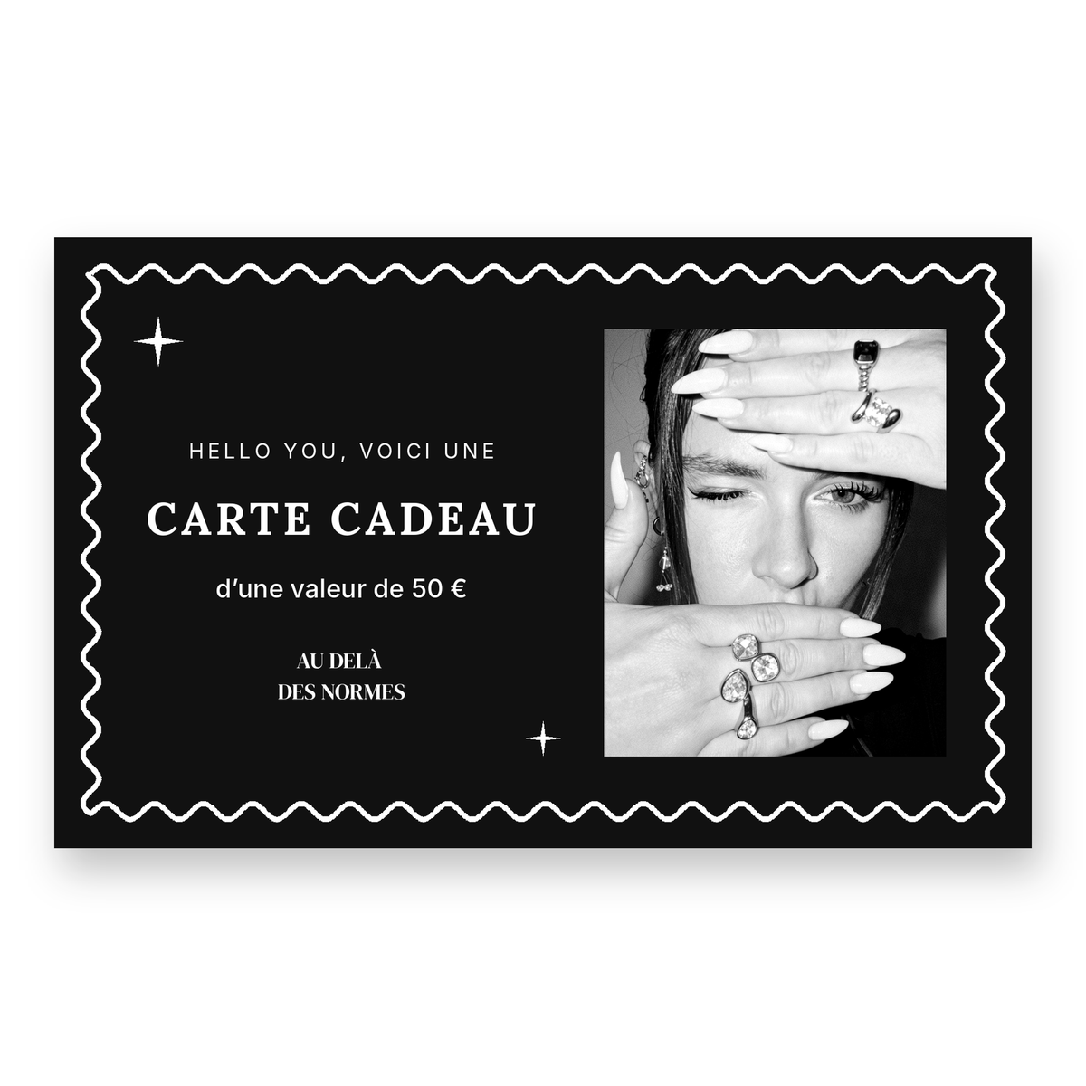 CARTE CADEAU AU DELA DES NORMES