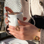 bracelet abstrait en acier inoxydable